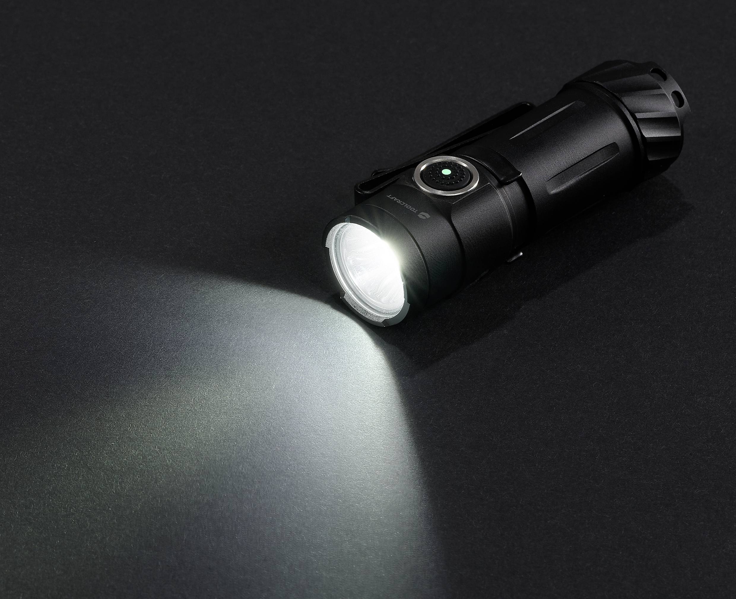 TOOLCRAFT TO-9664728 Mini-Taschenlampe verstellbar, mit Gürtelclip, mit Notlicht-Funktion, mit Magnethalterung, mit