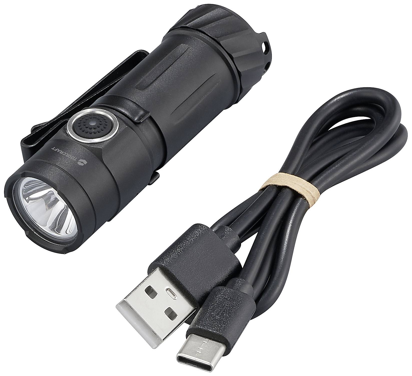 TOOLCRAFT TO-9664728 Mini-Taschenlampe verstellbar, mit Gürtelclip, mit Notlicht-Funktion, mit Magnethalterung, mit