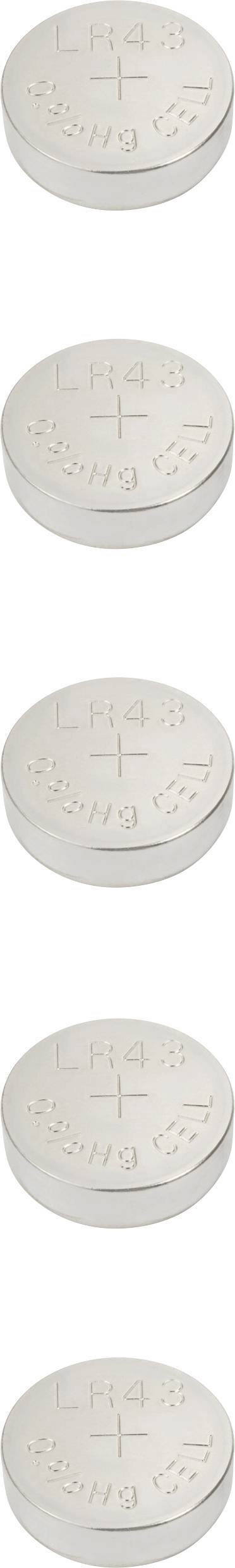 VOLTCRAFT Knopfzelle LR 43 1.5V 5 St. 85 mAh Alkali-Mangan VC-16108010