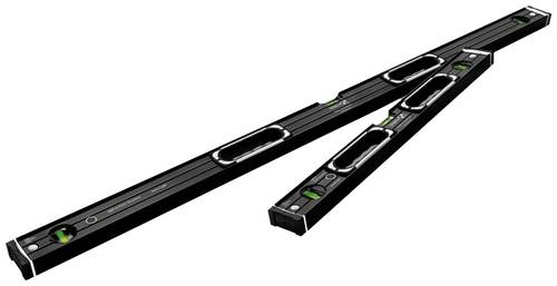 Stabila Dark Shadow 20053 Wasserwaagen-Set 61 cm, 122cm 0.5 mm/m