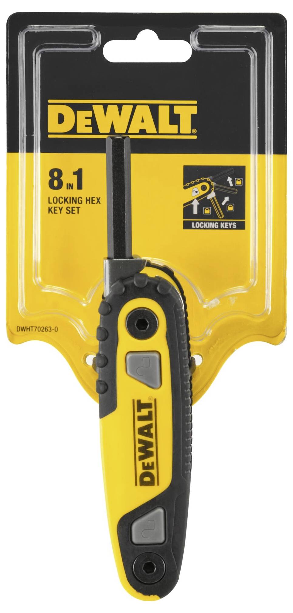 DEWALT Innen-Sechskant Winkelschraubendreher-Set 1.5 mm, 2 mm, 2.5 mm, 3 mm, 4 mm, 5 mm, 6 mm, 8mm