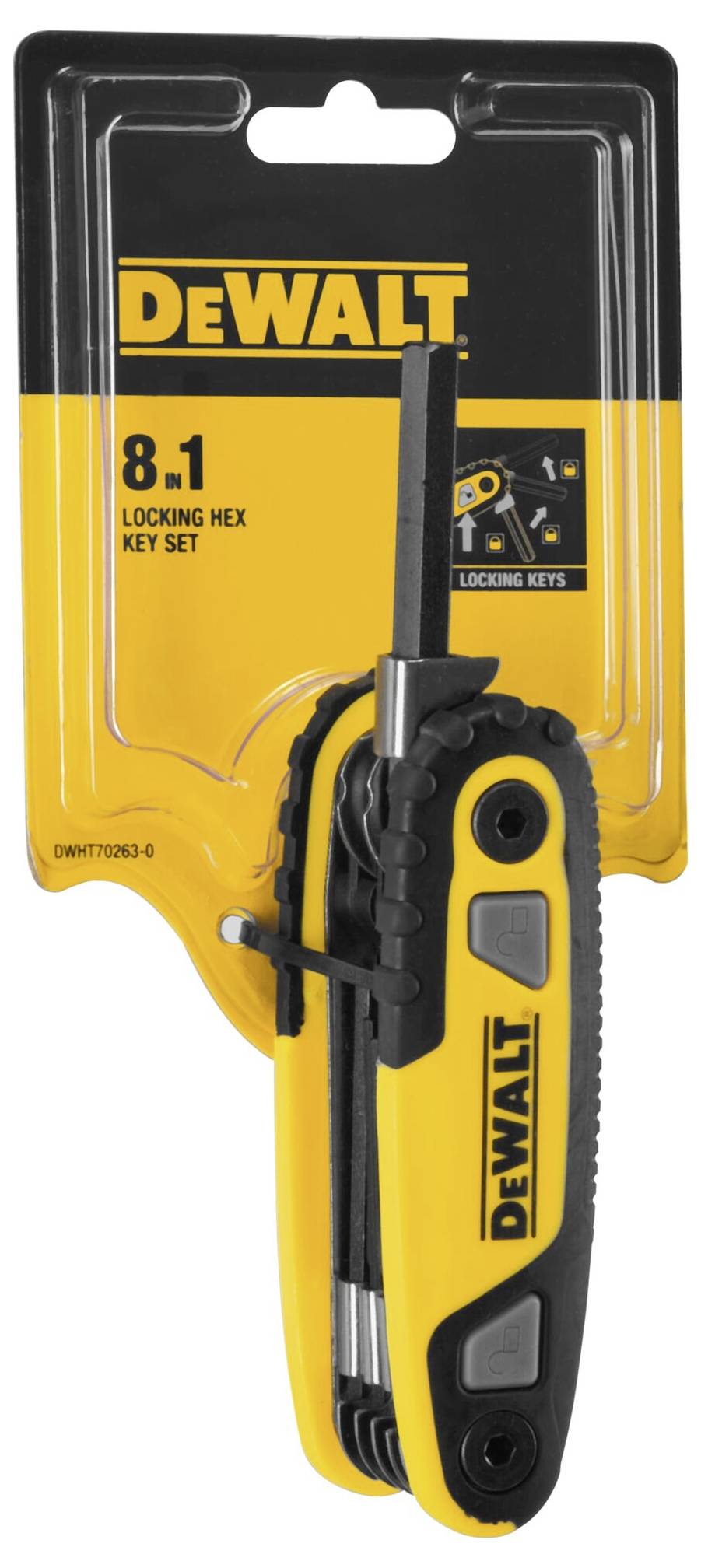 DEWALT Innen-Sechskant Winkelschraubendreher-Set 1.5 mm, 2 mm, 2.5 mm, 3 mm, 4 mm, 5 mm, 6 mm, 8mm