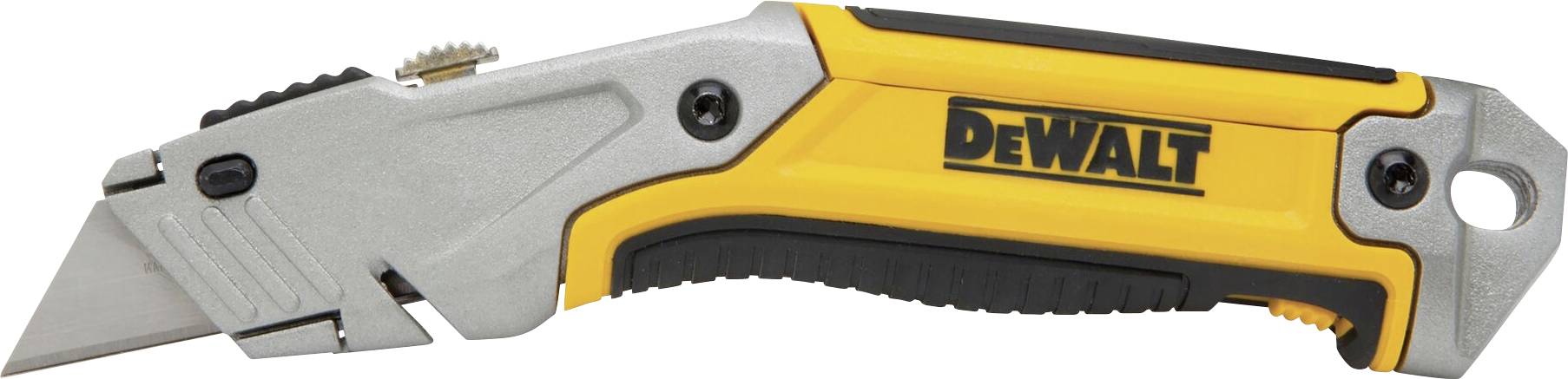 DEWALT DWHT10046-0 Cuttermesser mit einziehbarer Klinge, inkl. 5 induktionsgehärteten Ersatzklingen