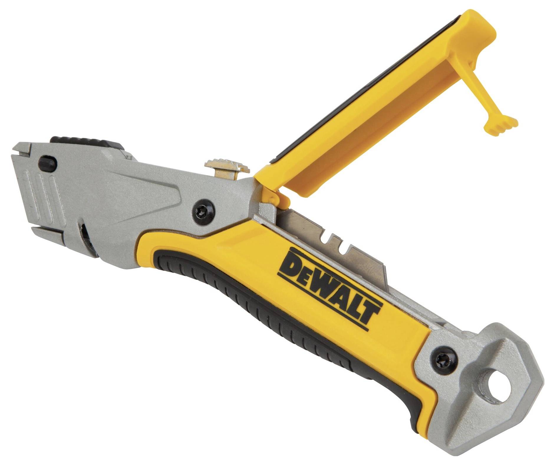 DEWALT DWHT10046-0 Cuttermesser mit einziehbarer Klinge, inkl. 5 induktionsgehärteten Ersatzklingen
