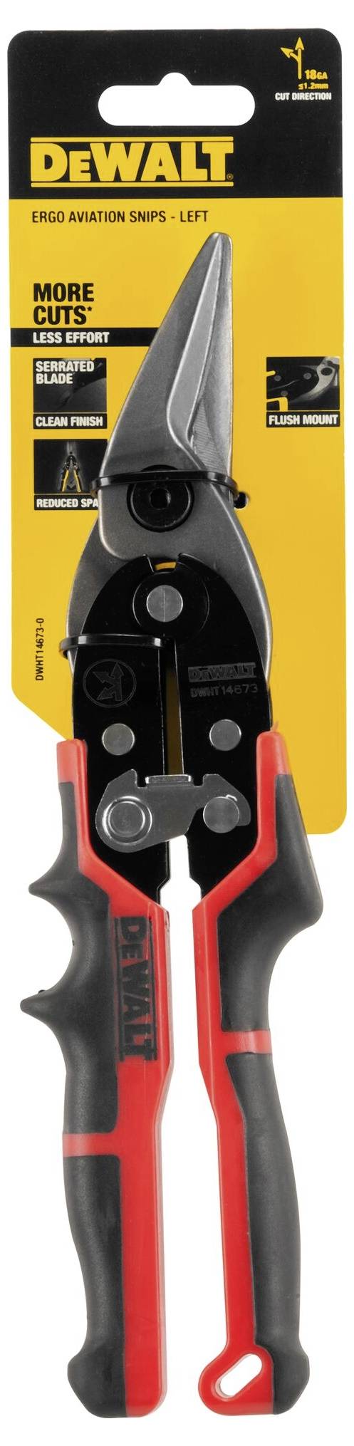 DEWALT Blechschere ERGO, links rot DWHT14673-0