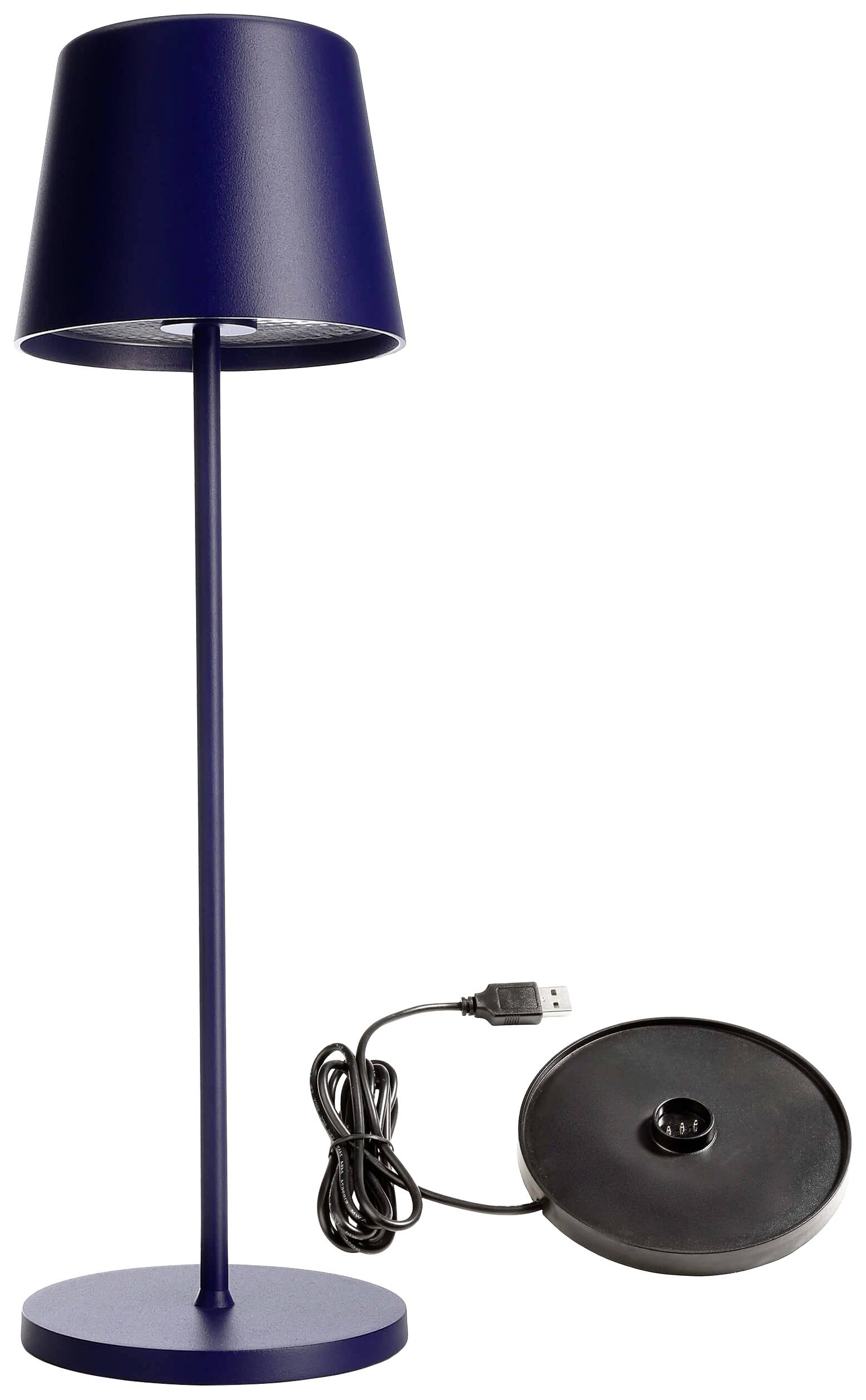 Deko Light 620197 Canis LED-Akku-Tischlampe 3.5W Warmweiß Blau