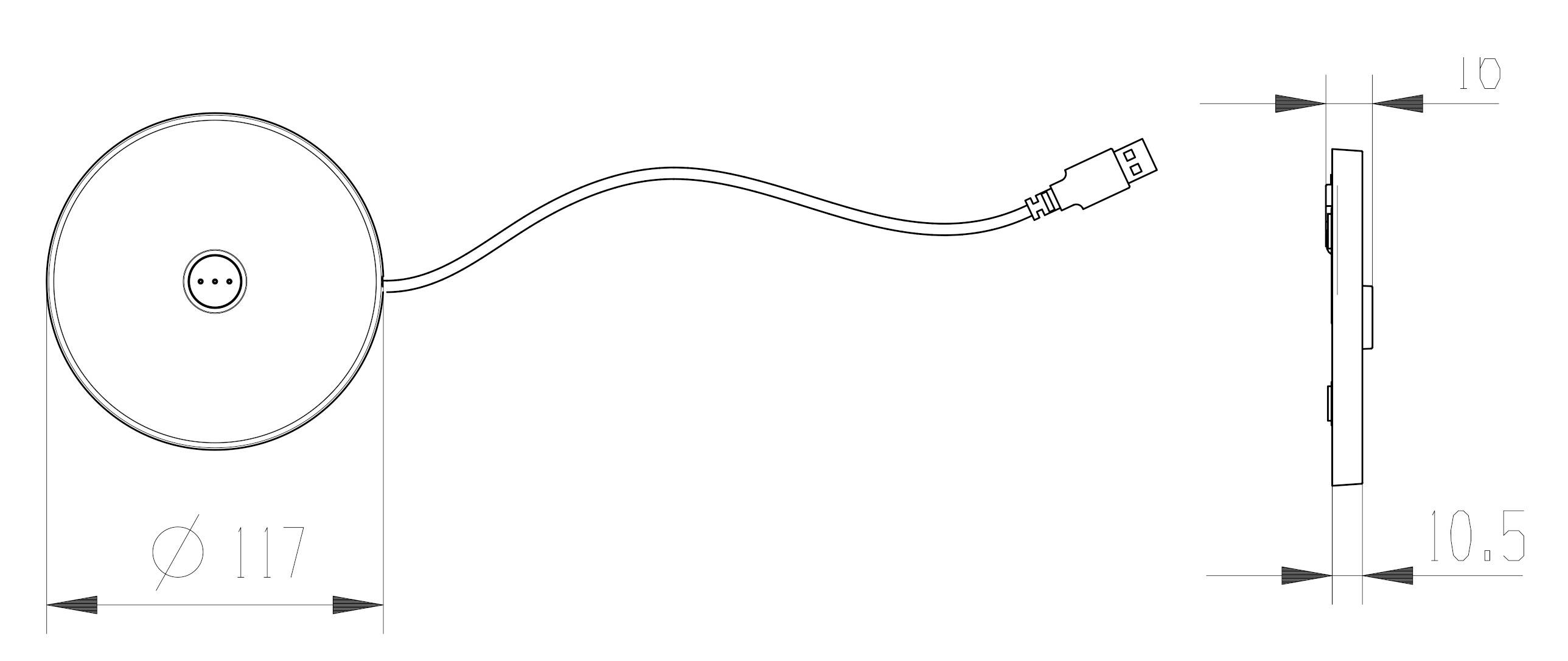 Deko Light 620201 Canis LED-Akku-Tischlampe 3.5W Warmweiß Grau