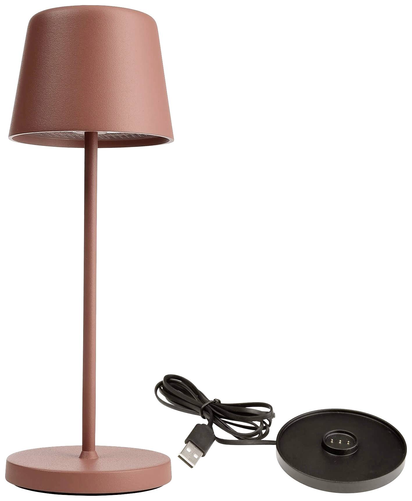 Deko Light 620204 Canis Mini LED-Akku-Tischlampe 2.3W Warmweiß Terracotta