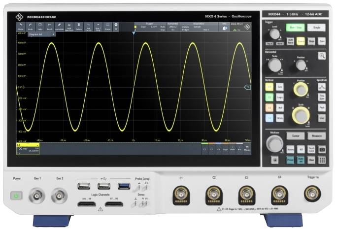 Rohde & Schwarz MXO4-BNDL Digital-Oszilloskop 200 MHz 5 GSa/s 400 Mpts 12 Bit 1 St.