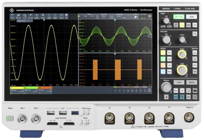 Rohde & Schwarz MXO4-BNDL Digital-Oszilloskop 200MHz 5 GSa/s 400 Mpts 12 Bit 1St.