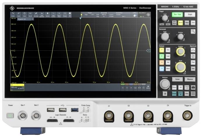 Rohde & Schwarz R&S® MXO44-BASC Digital-Oszilloskop 200MHz 4-Kanal 5 GSa/s 400 Mpts 12 Bit 1St.