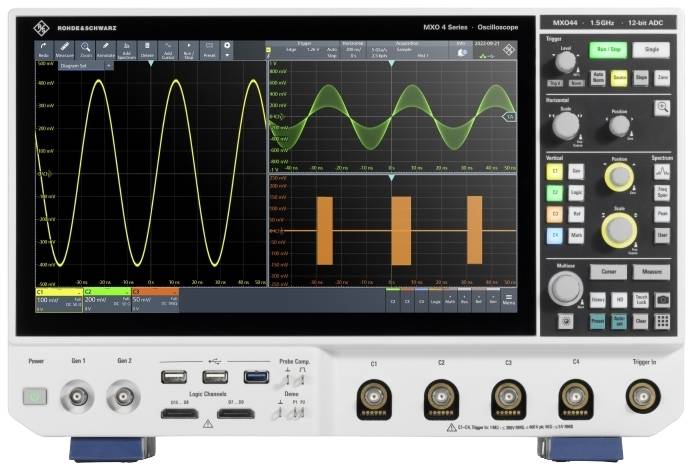Rohde & Schwarz R&S® MXO44-ULTM Digital-Oszilloskop 200MHz 4-Kanal 5 GSa/s 400 Mpts 12 Bit 1St.