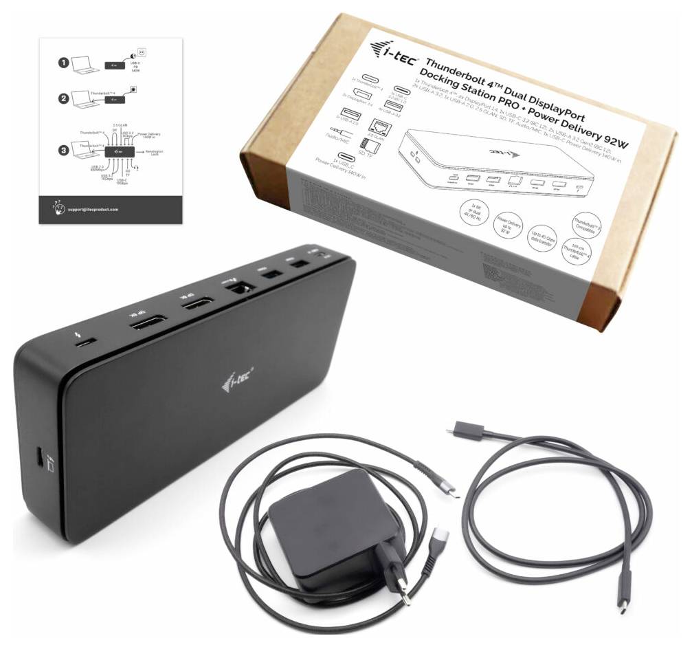 I-tec USB4® / Thunderbolt™ 4 Dockingstation TB4DUALDPDOCKPDPRO