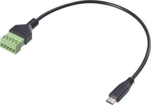 Renkforce USB-C® Adapterkabel [1x USB-C® Stecker - 1x Klemmanschluss] RF-6443952 30 cm PVC-Mantel