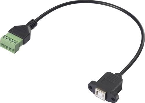 Renkforce USB 2.0 Adapterkabel [1x USB 2.0 Buchse B - 1x Klemmanschluss] RF-6443972 30 cm PVC-Mante