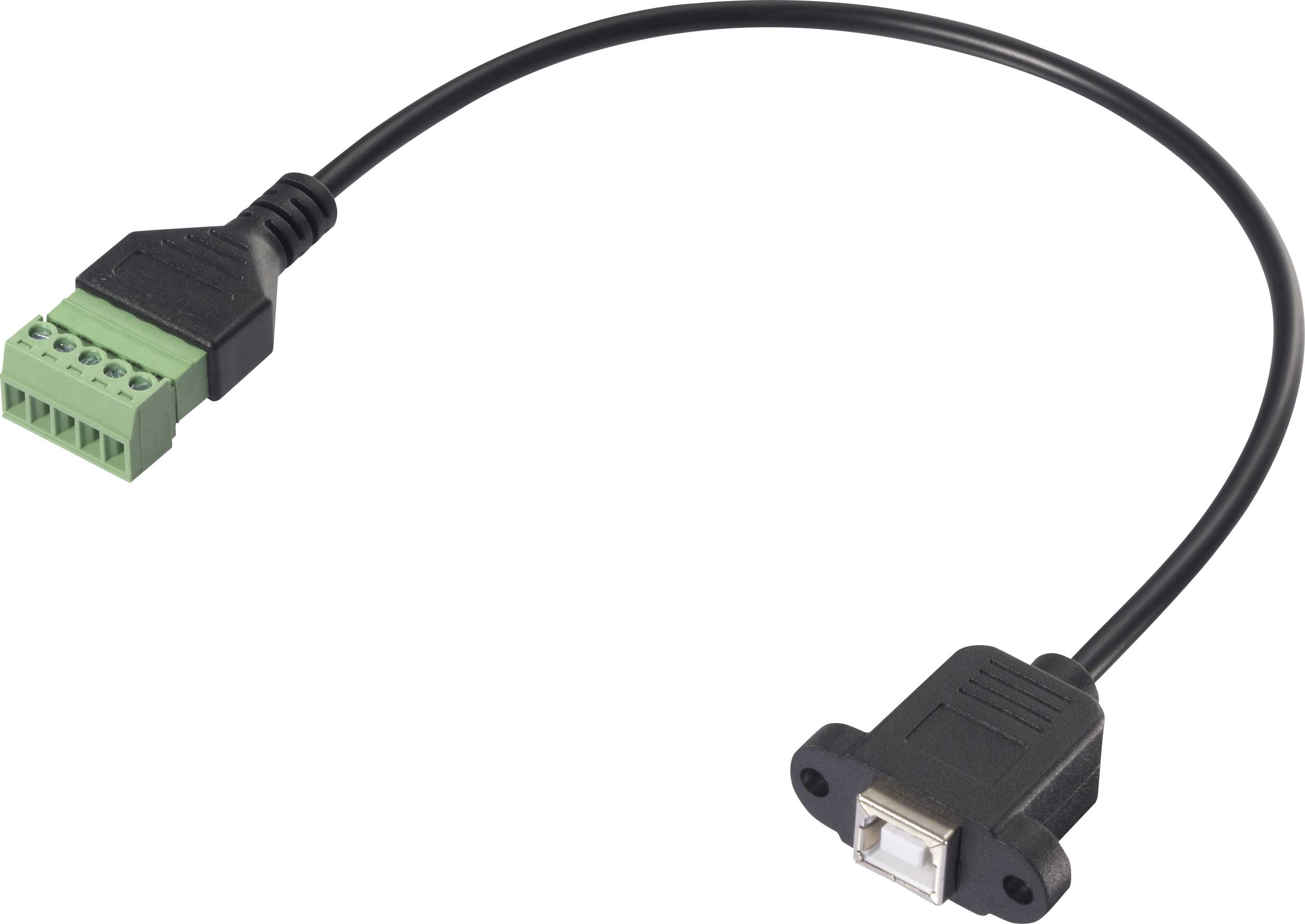 Renkforce USB 2.0 Adapterkabel [1x USB 2.0 Buchse B - 1x Klemmanschluss] RF-6443972 30cm PVC-Mantel