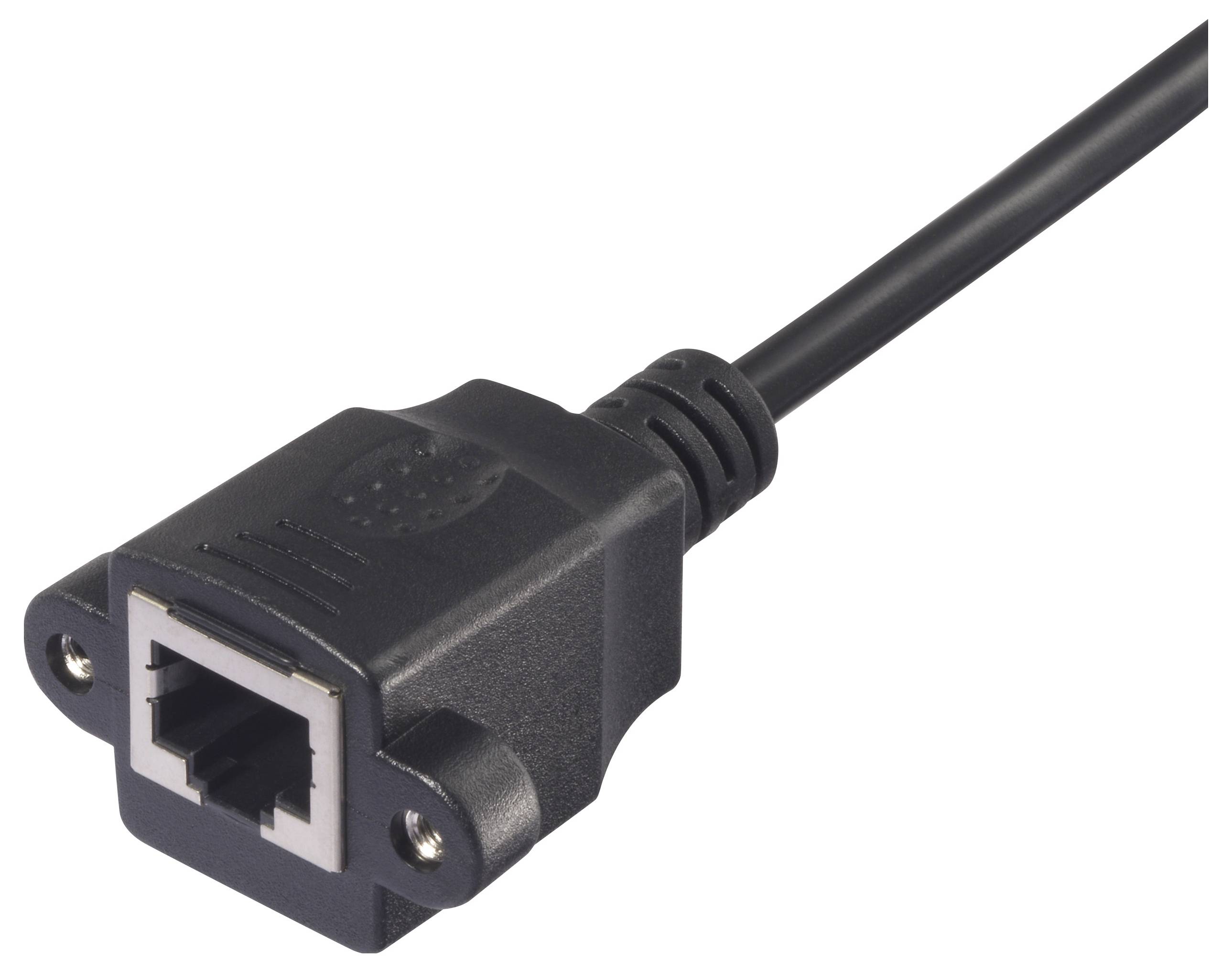 Renkforce RJ45 Netzwerk Adapterkabel [1x RJ45-Buchse 8p8c - 1x Klemmanschluss] 30cm Schwarz