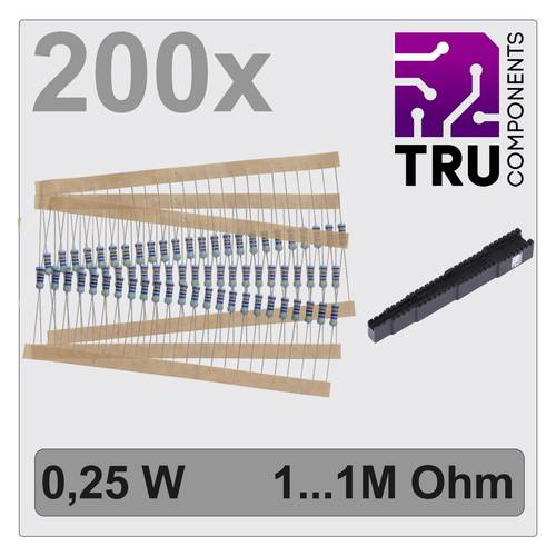 TRU COMPONENTS TC-12888448 T22P035 Metallschicht-Widerstand Sortiment axial bedrahtet 0207 0.25 W 1