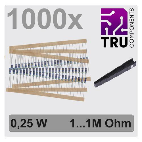 TRU COMPONENTS TC-12888456 T22P037 Metallschicht-Widerstand Sortiment axial bedrahtet 0207 0.25 W 1