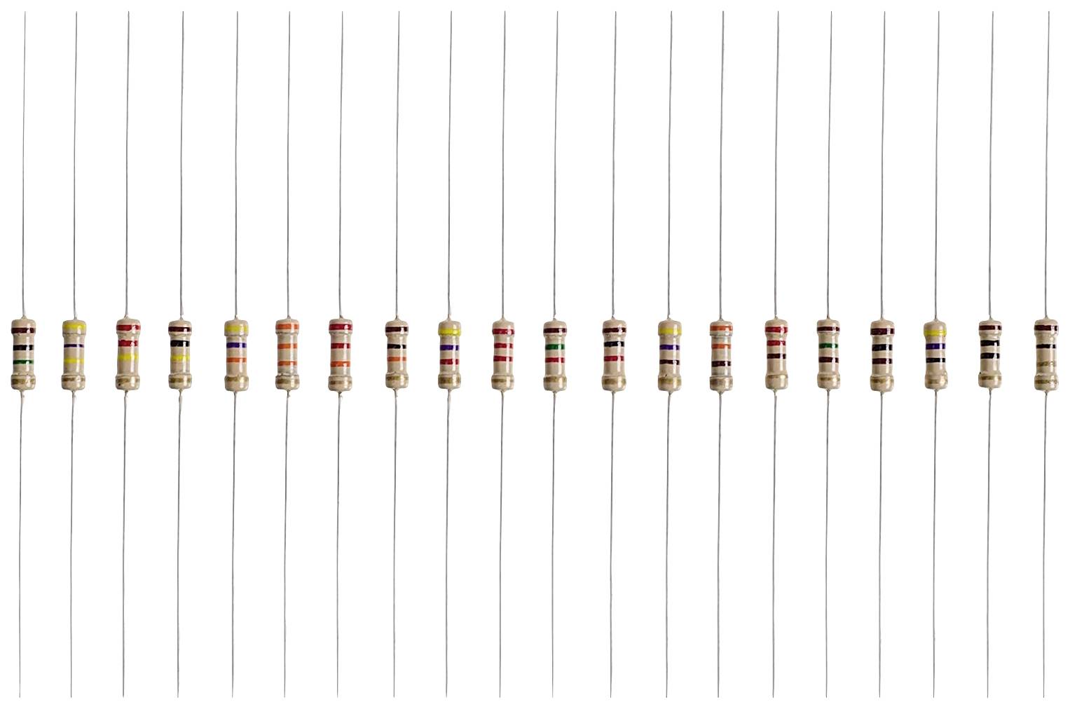 TRU COMPONENTS TC-12888488 T22P105 Kohleschicht-Widerstand Sortiment axial bedrahtet 0.5W 5% 500St.