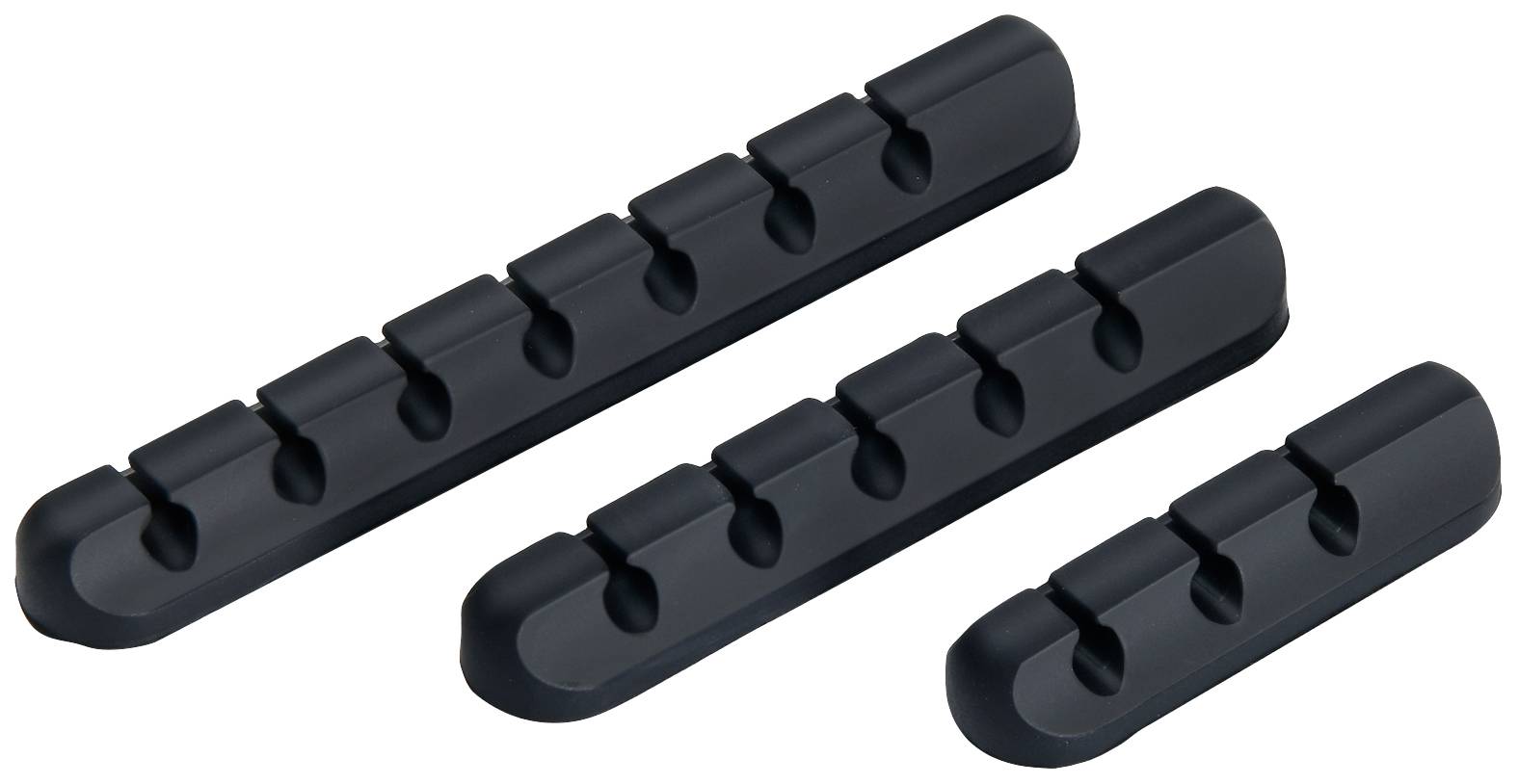 TRU COMPONENTS T24CA079 Kabelhalter selbstklebend TC-12888588 Bündel-Ø-Bereich 6mm (max) Schwarz 3St.