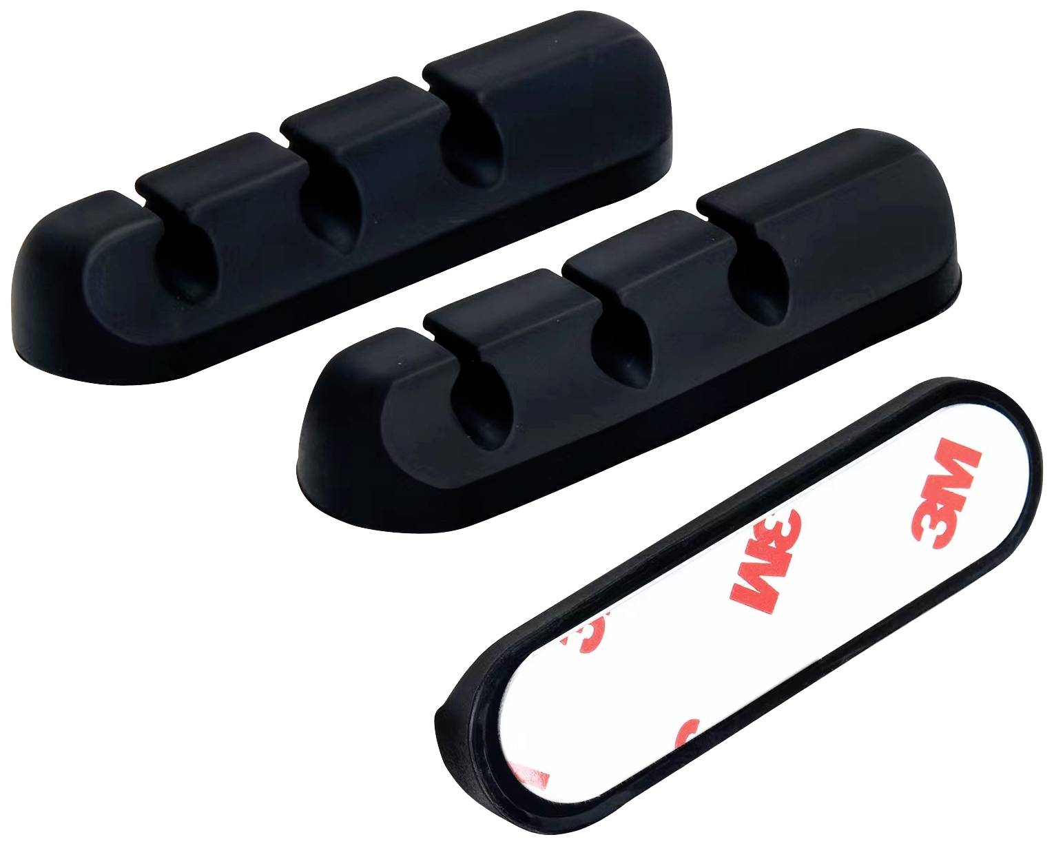 TRU COMPONENTS T24CA080 Kabelhalter selbstklebend TC-12888592 Bündel-Ø-Bereich 6mm (max) Schwarz 3St.