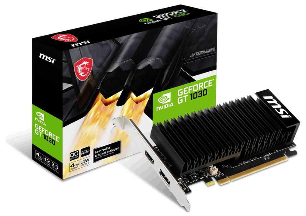 MSI Grafikkarte Nvidia GeForce GT1030 4GB HDMI®, DisplayPort Übertaktet / Overclocked, Low Profile