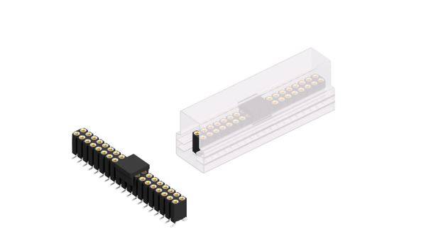 Fischer Elektronik Buchsenleiste (Präzision) Anzahl Reihen: 2 BL16SMD06738BSM 10St.