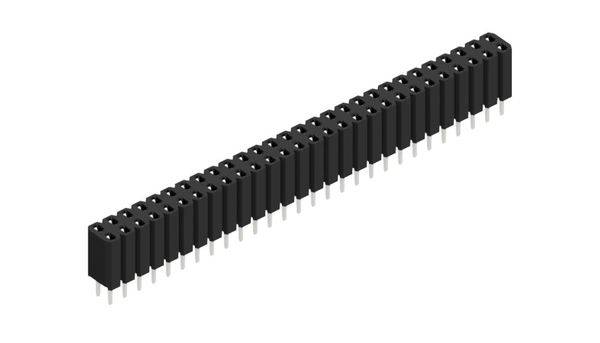 Fischer Elektronik Buchsenleiste (Standard) Anzahl Reihen: 2 10026381 10St.