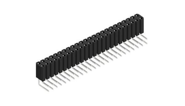 Fischer Elektronik Buchsenleiste (Standard) Anzahl Reihen: 2 10026615 10St.
