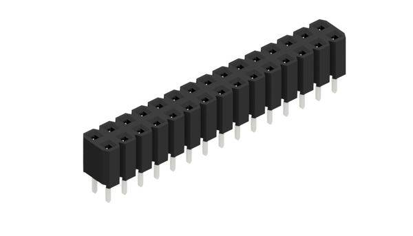 Fischer Elektronik Buchsenleiste (Standard) Anzahl Reihen: 2 10027032 10St.