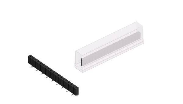 Fischer Elektronik Buchsenleiste (Standard) Anzahl Reihen: 1 BLLP5SMD19SSM 10St.
