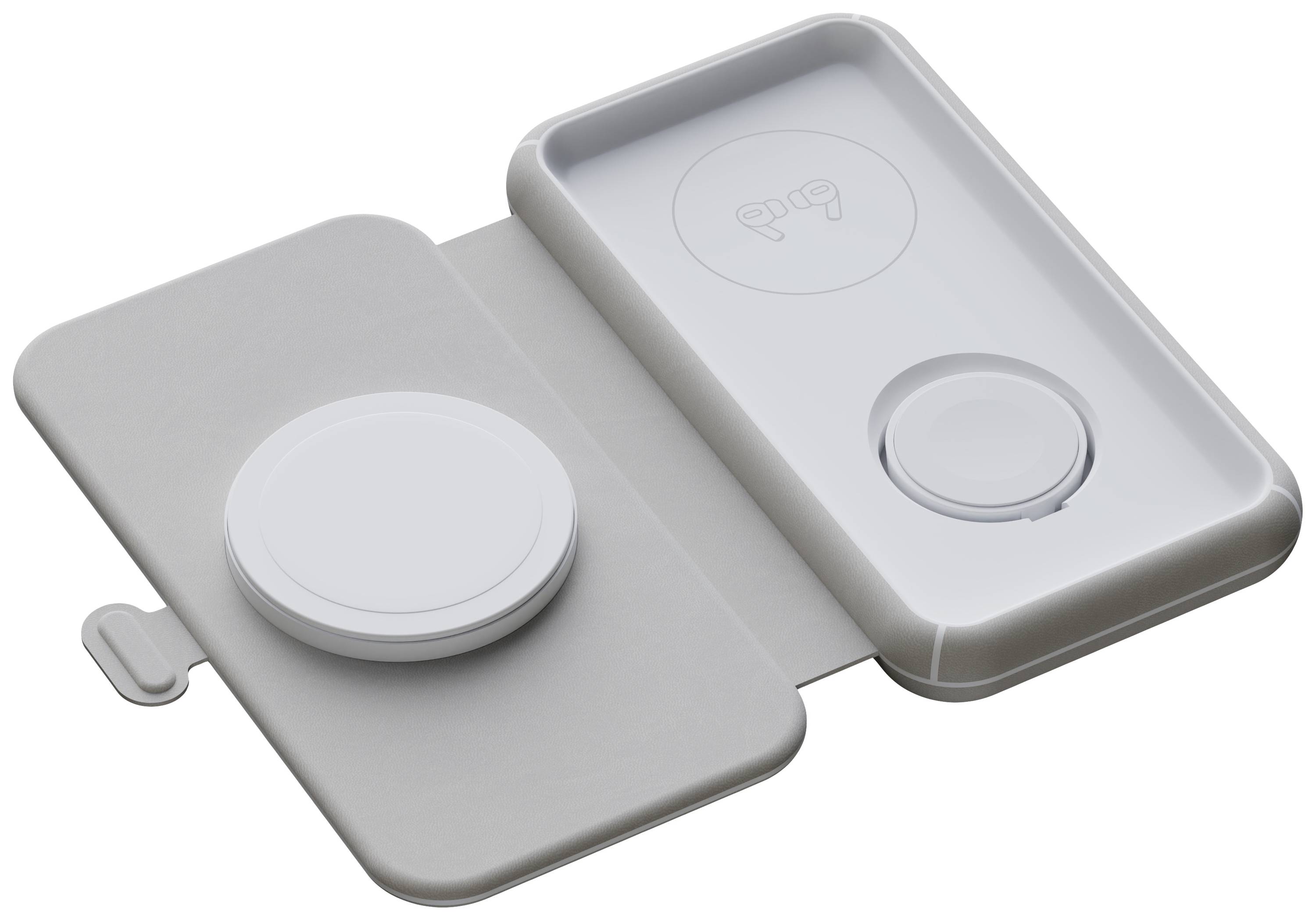 XTORM Induktions-Ladegerät XWF31 3in1 Wireless Charger 64213 Ausgänge Magnetanschluss Grau