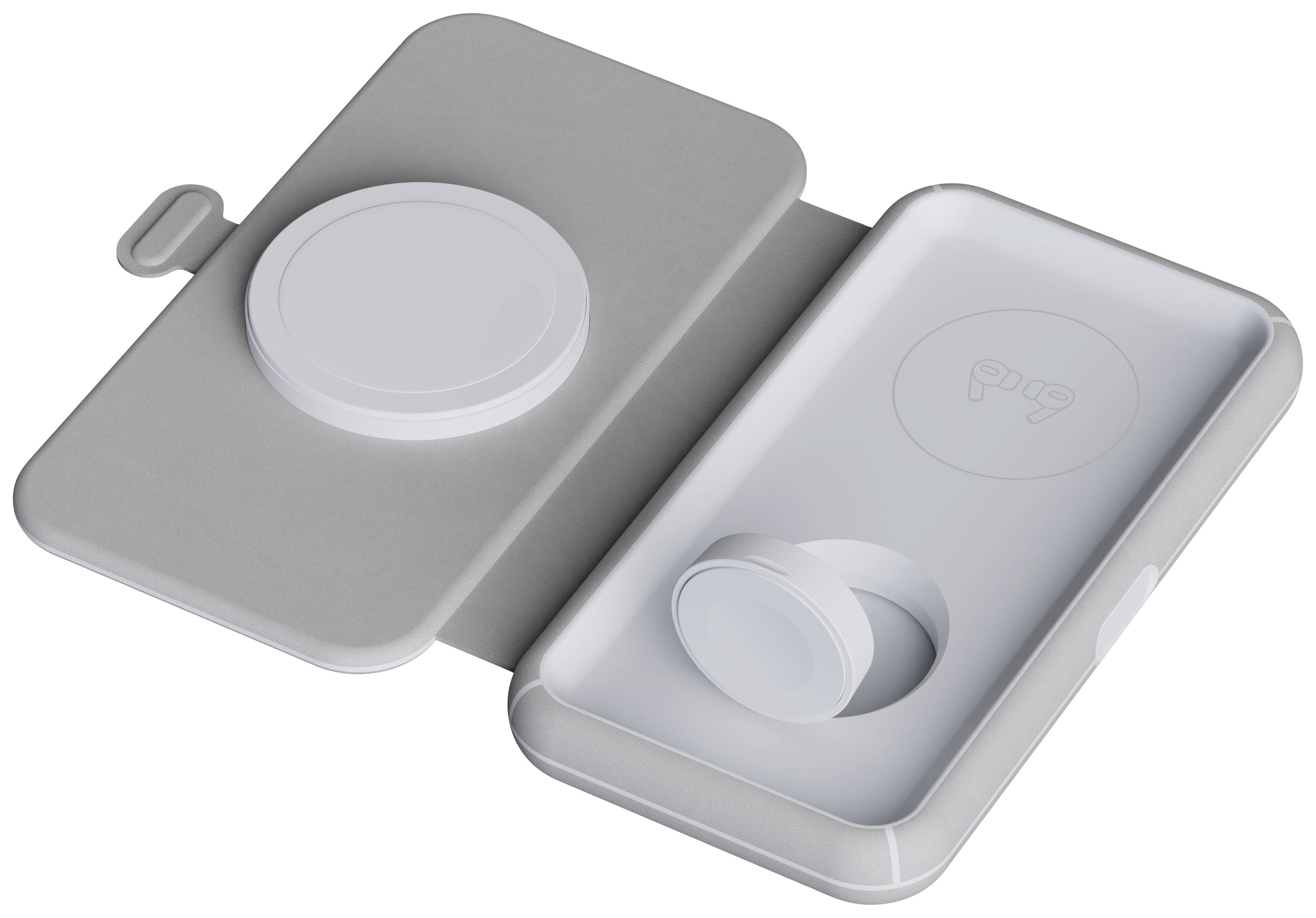 XTORM Induktions-Ladegerät XWF31 3in1 Wireless Charger 64213 Ausgänge Magnetanschluss Grau