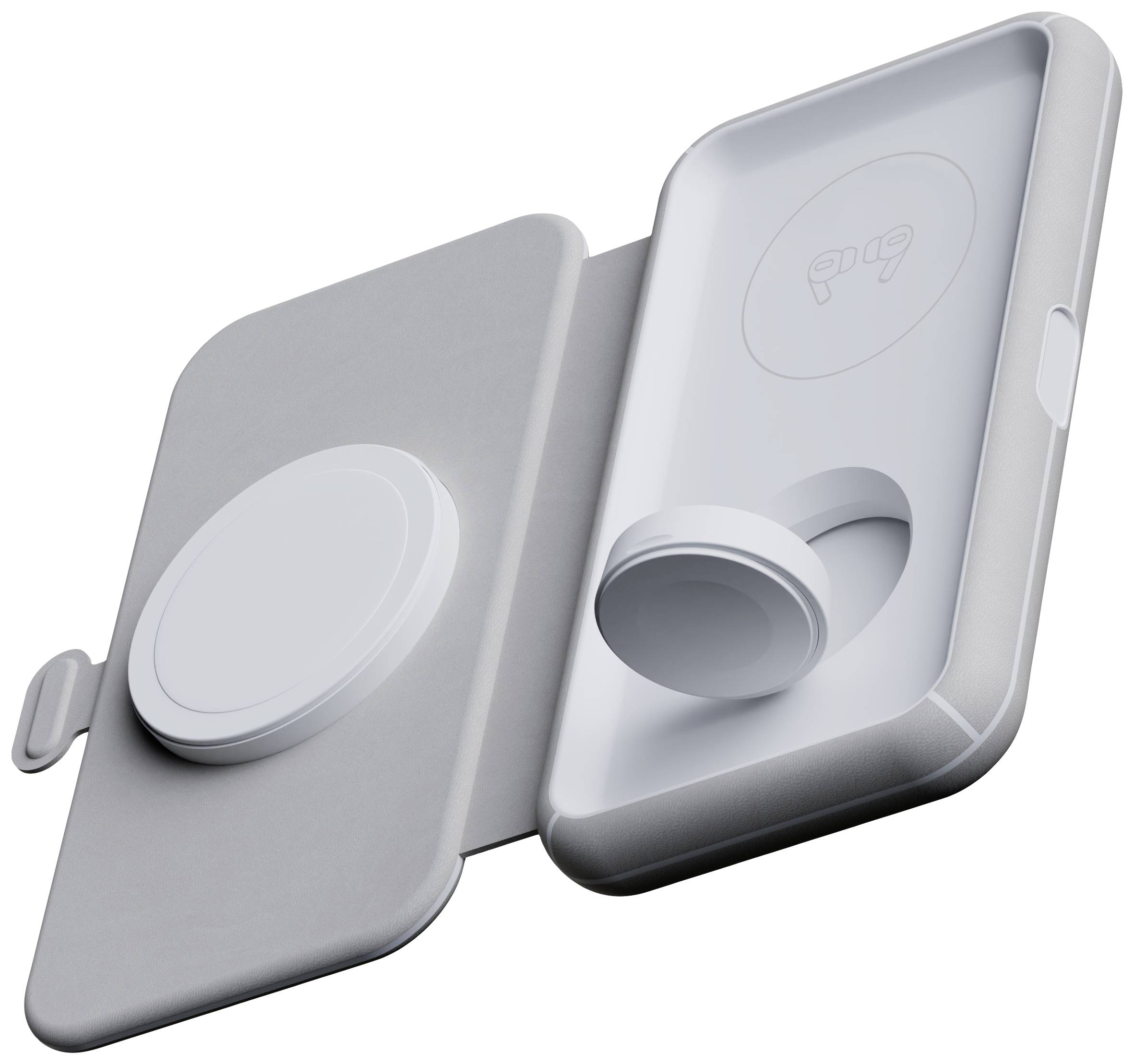 XTORM Induktions-Ladegerät XWF31 3in1 Wireless Charger 64213 Ausgänge Magnetanschluss Grau