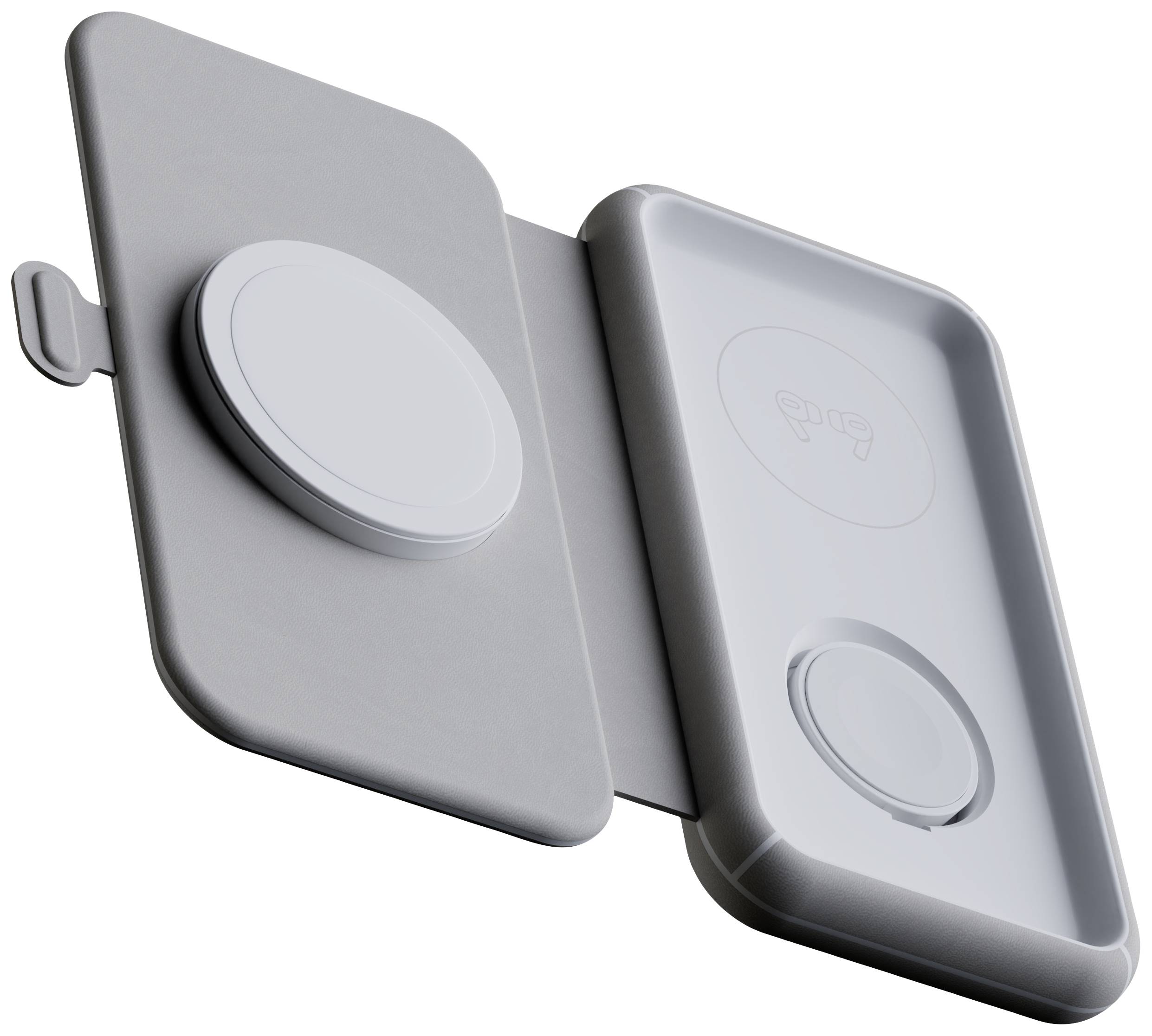 XTORM Induktions-Ladegerät XWF31 3in1 Wireless Charger 64213 Ausgänge Magnetanschluss Grau