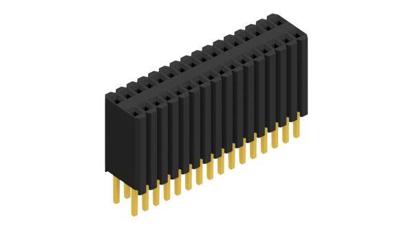 Fischer Elektronik Buchsenleiste (Standard) Anzahl Reihen: 2 10027318 10St.