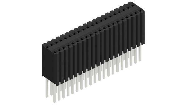 Fischer Elektronik Buchsenleiste (Standard) Anzahl Reihen: 2 10027541 10St.