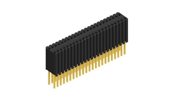 Fischer Elektronik Buchsenleiste (Standard) Anzahl Reihen: 2 10027546 10St.