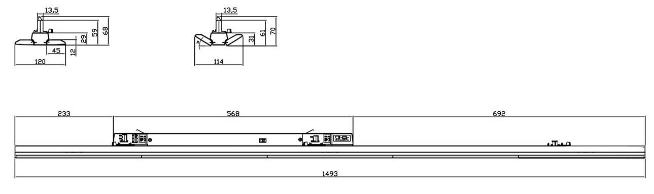 Deko Light Linear Pro LED-Schienenstrahler 50W LED Weiß