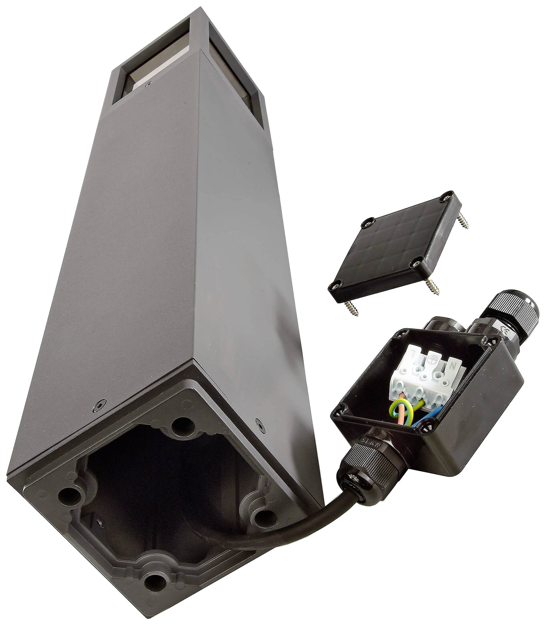 Deko Light 730495 Facado II Pollerleuchte E27 20W Dunkelgrau