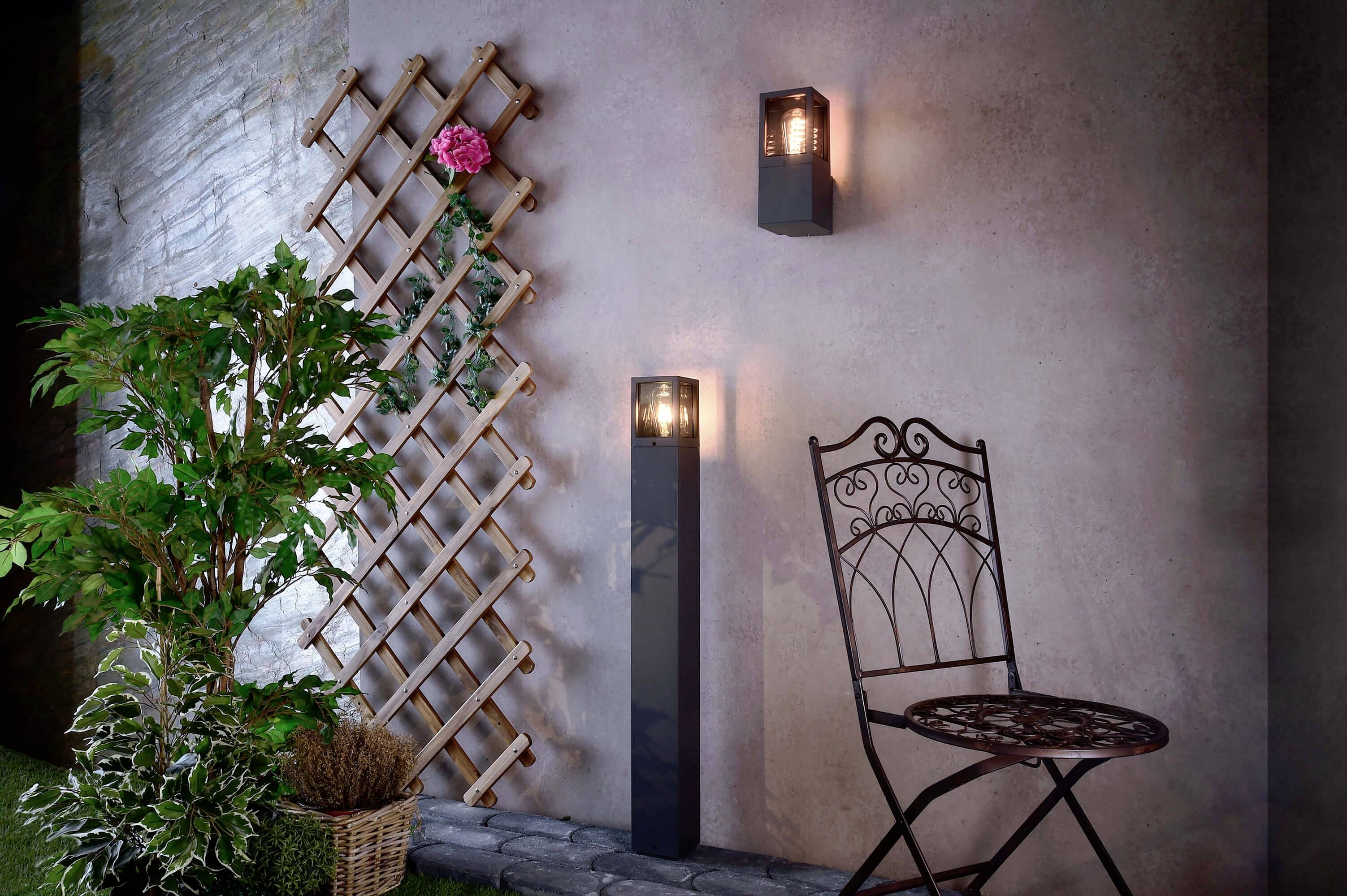 Deko Light 730497 Facado II Pollerleuchte E27 20W Dunkelgrau