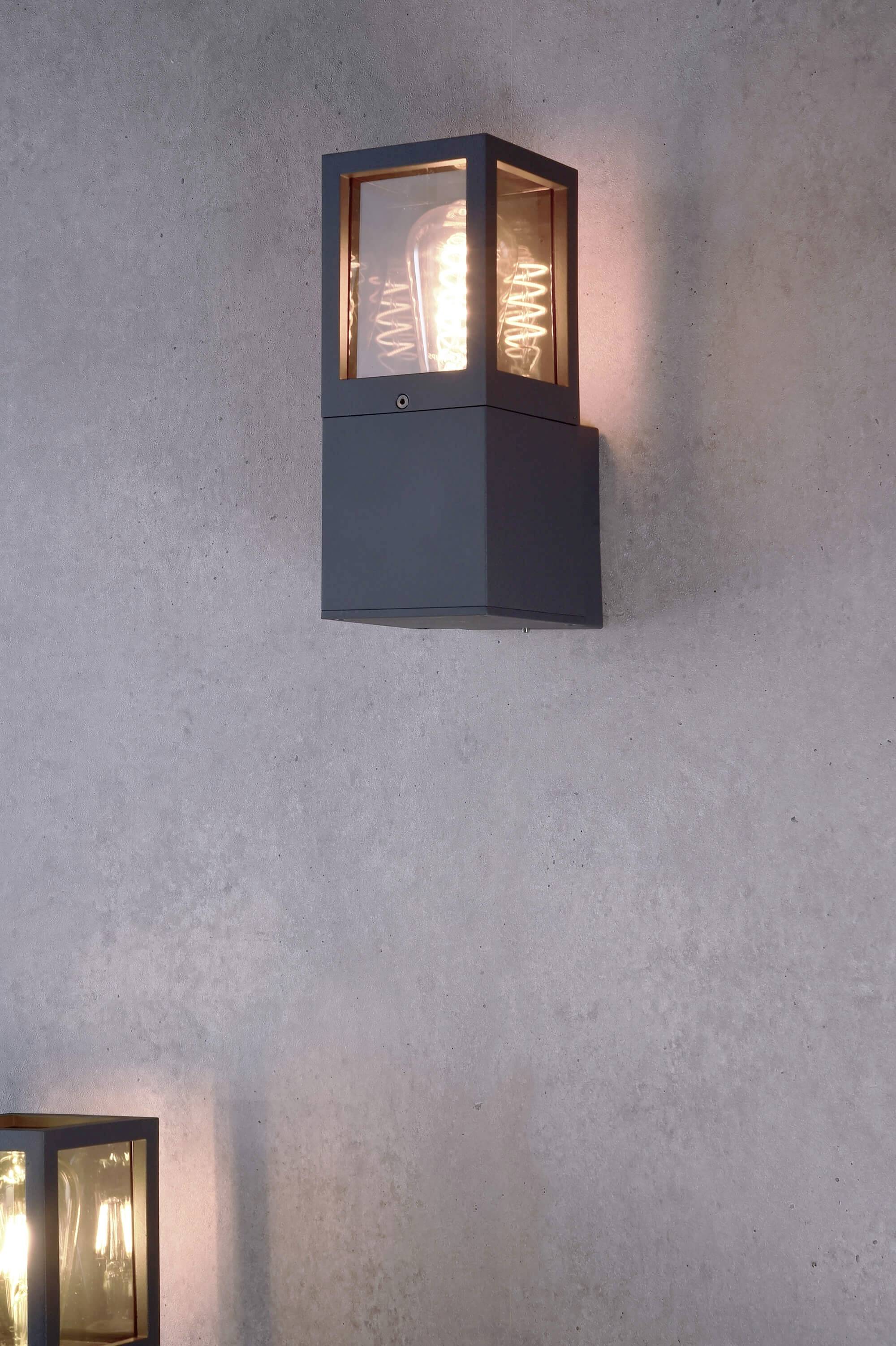 Deko Light Facado II 731151 Wandaufbauleuchte E27 20W Dunkelgrau