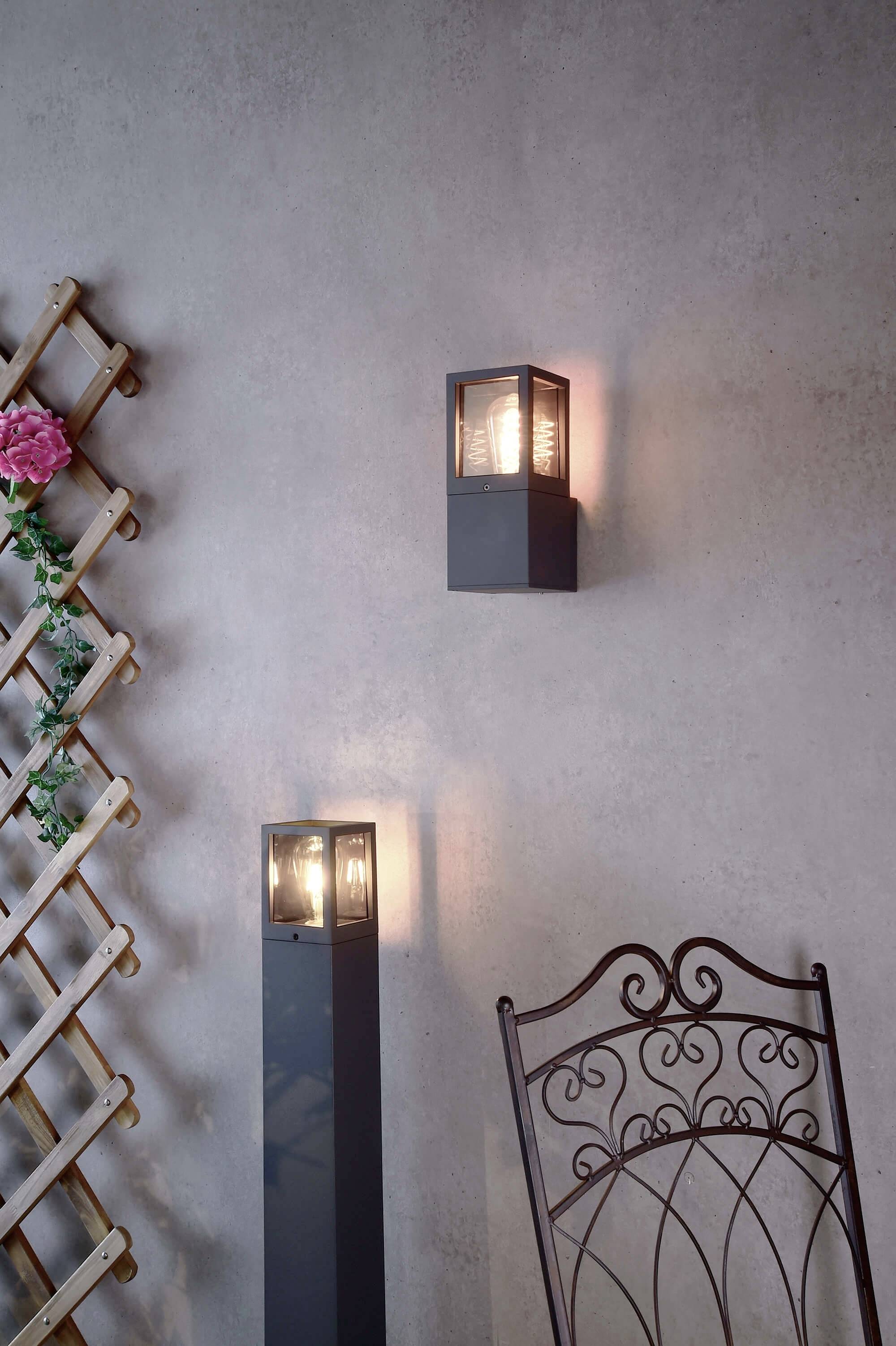 Deko Light Facado II 731151 Wandaufbauleuchte E27 20W Dunkelgrau