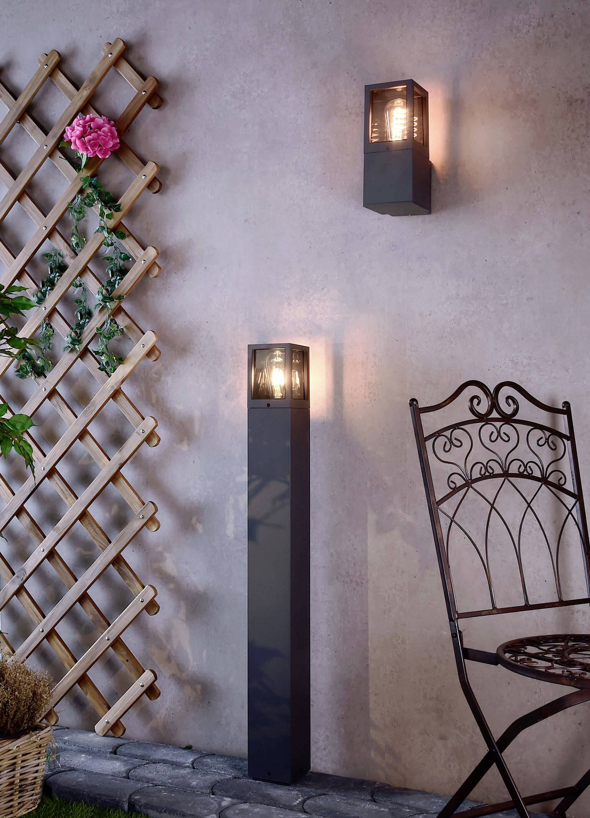 Deko Light Facado II 731151 Wandaufbauleuchte E27 20W Dunkelgrau