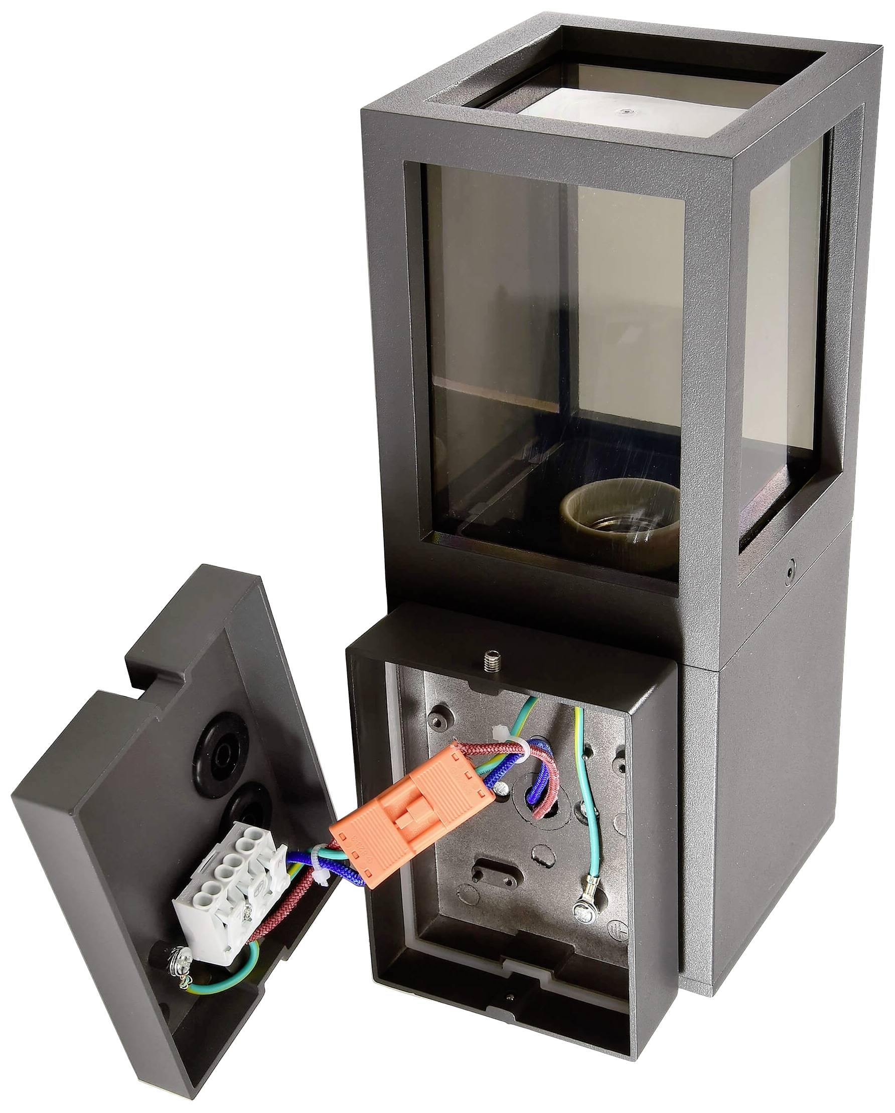 Deko Light Facado II 731151 Wandaufbauleuchte E27 20W Dunkelgrau