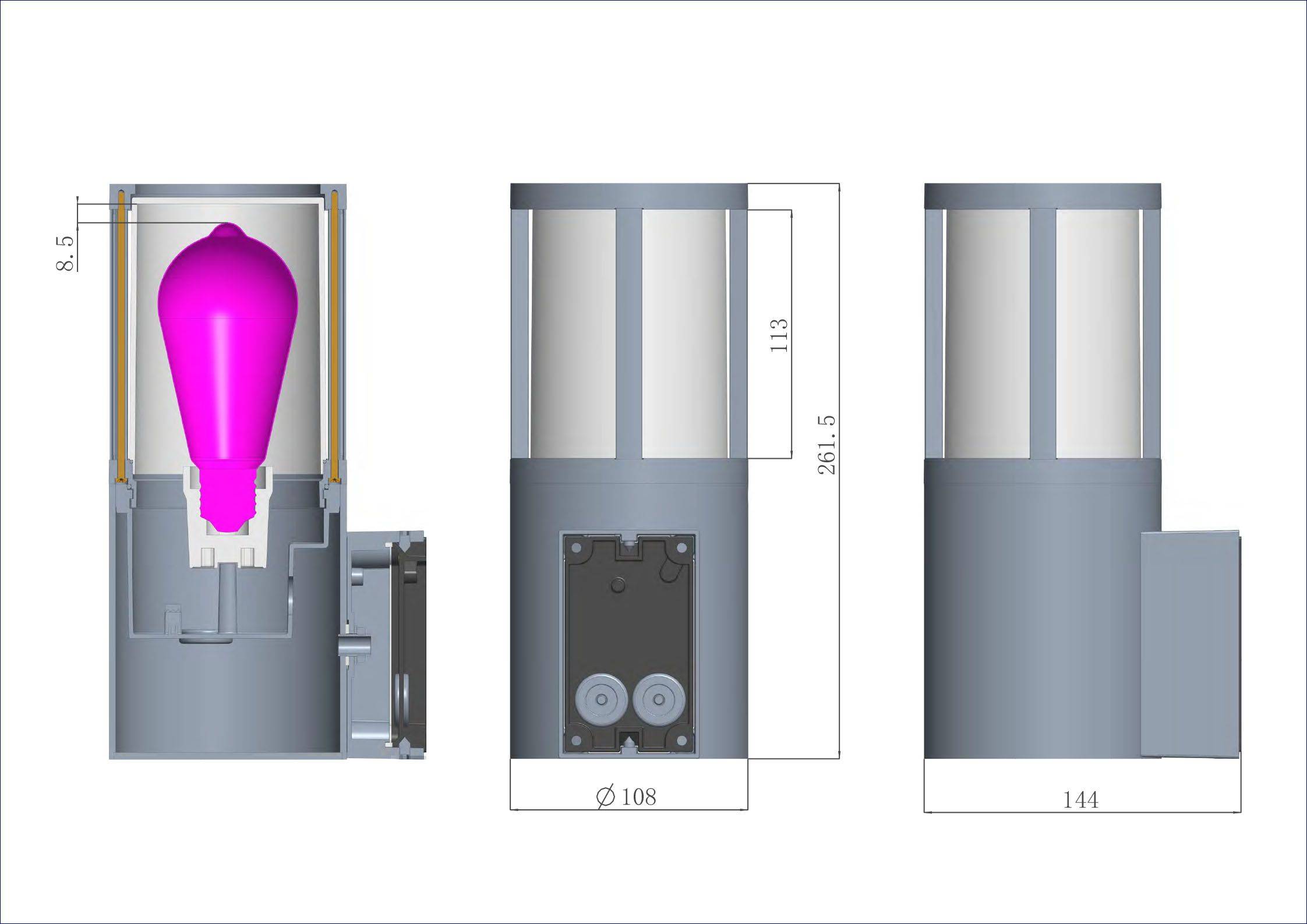 Deko Light Facado II 731156 Wandaufbauleuchte E27 20W Rost