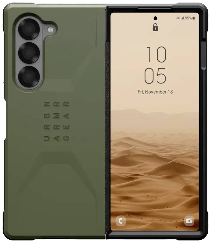 Urban Armor Gear Civilian Backcover Samsung Galaxy Z Fold6 Schwarz 214451114040