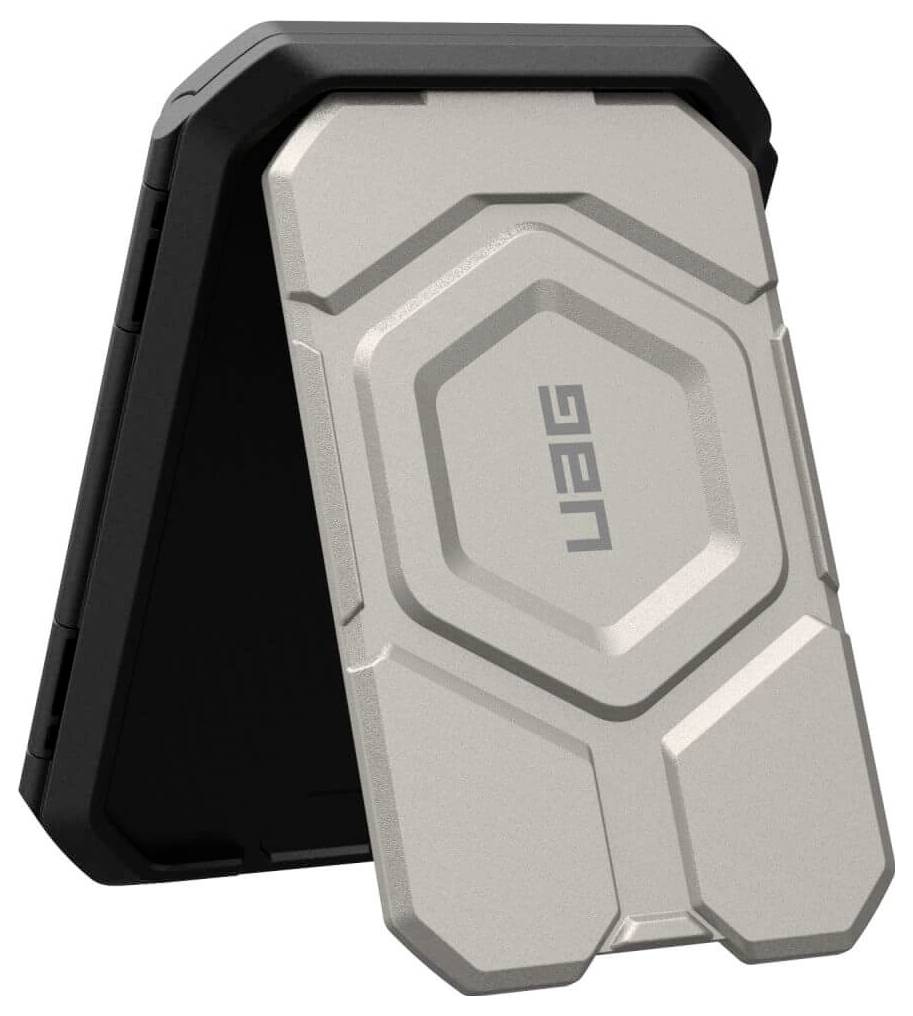 Urban Armor Gear Magnetic Wallet Handy Ständer Schwarz, Silber Passend für Handy-Modell: iPhone 12 mini, iPhone 12, iPhone 12 Pro