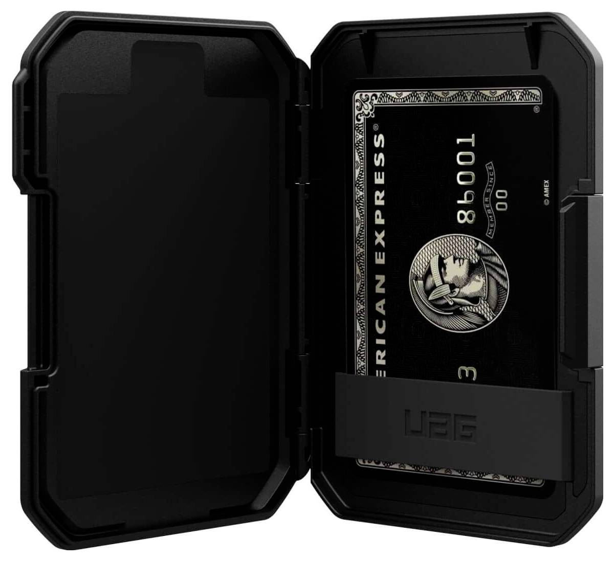 Urban Armor Gear Magnetic Wallet Handy Ständer Schwarz, Silber Passend für Handy-Modell: iPhone 12 mini, iPhone 12, iPhone 12 Pro